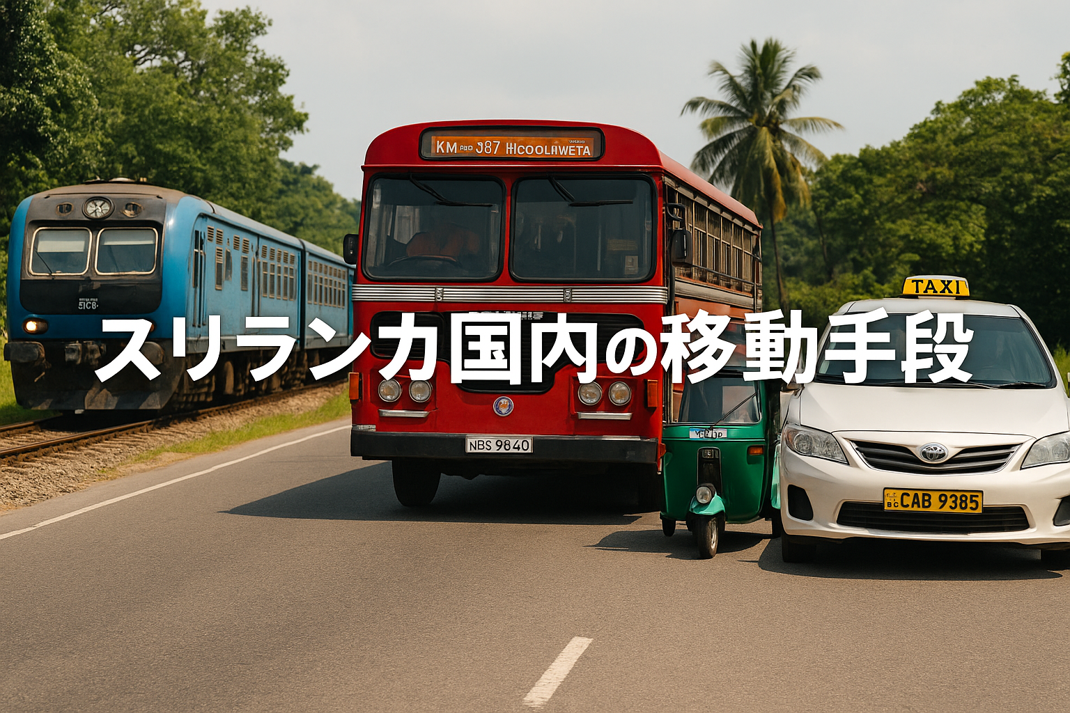 スリランカ国内の移動手段