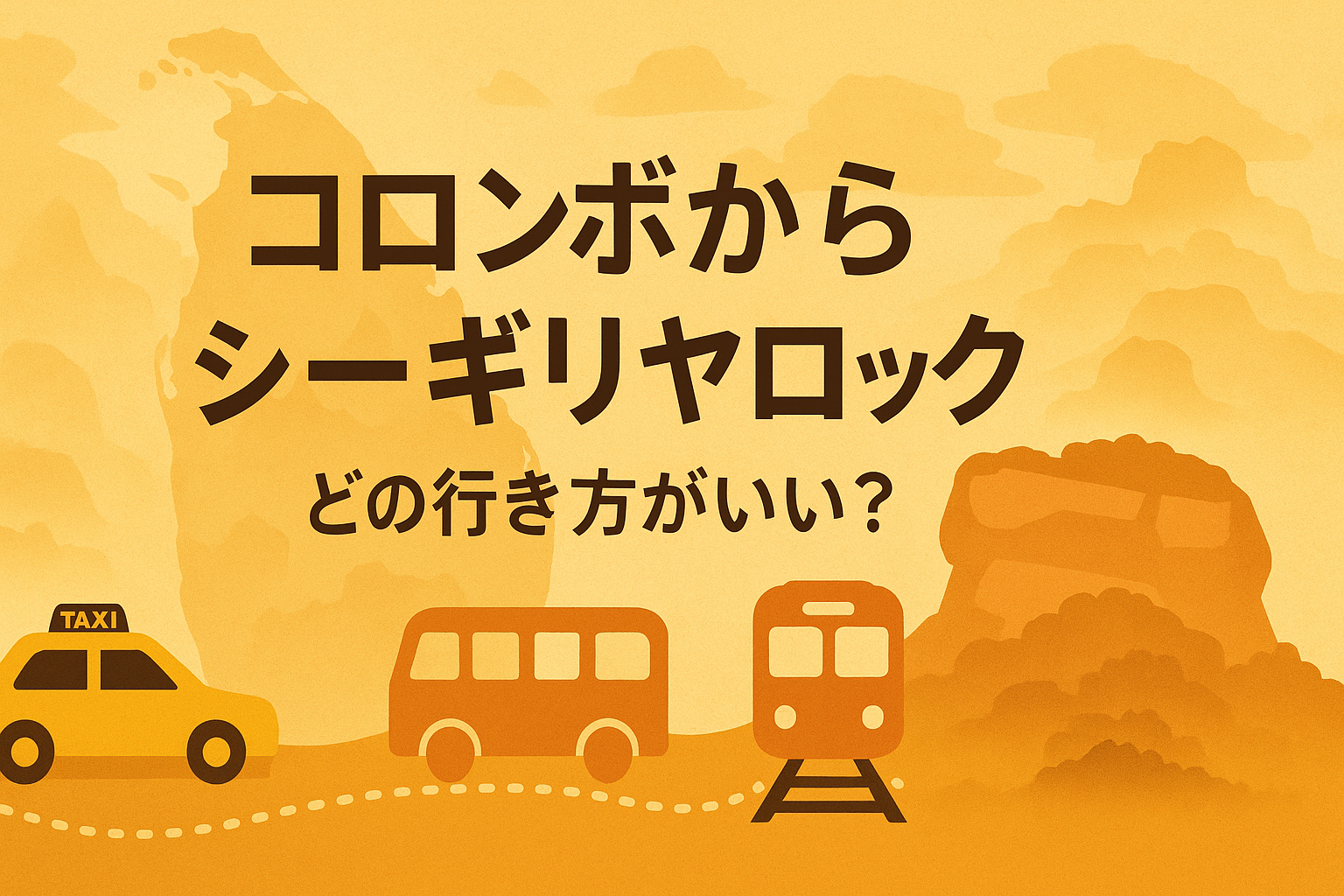 コロンボからシーギリヤロックへの行き方を解説！バス、列車、タクシーチャーター車のどれがベスト？