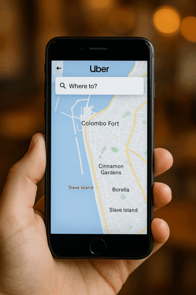 UBERの手配画面