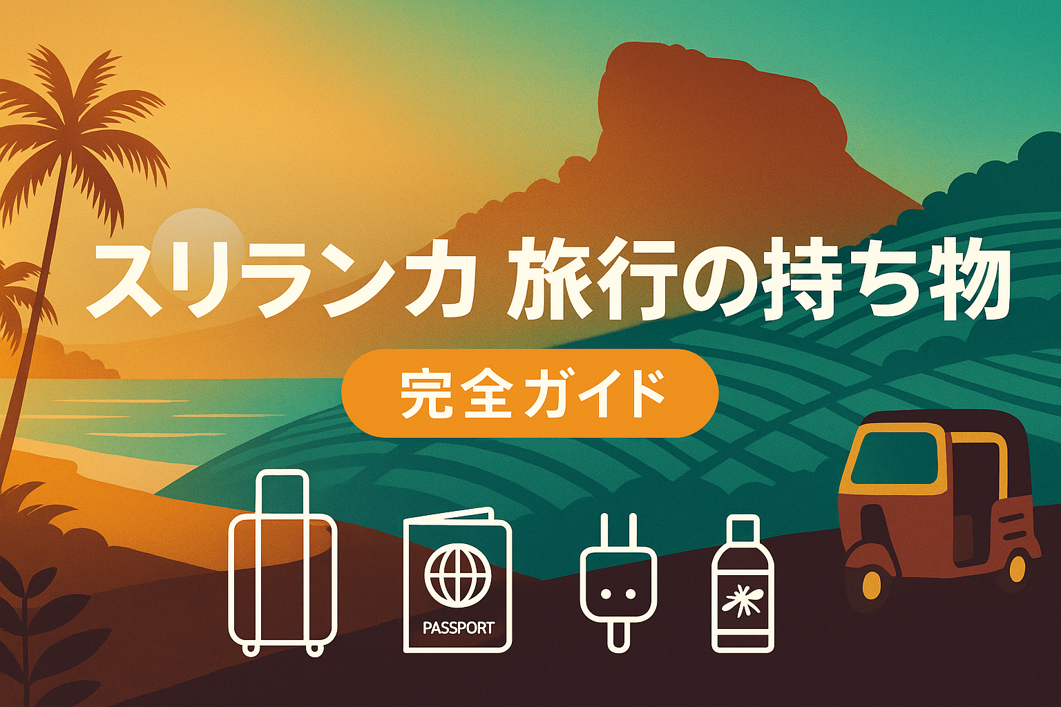 スリランカ旅行の持ち物完全ガイド：必需品から意外な必携品まで準備を怠らず出発しよう！