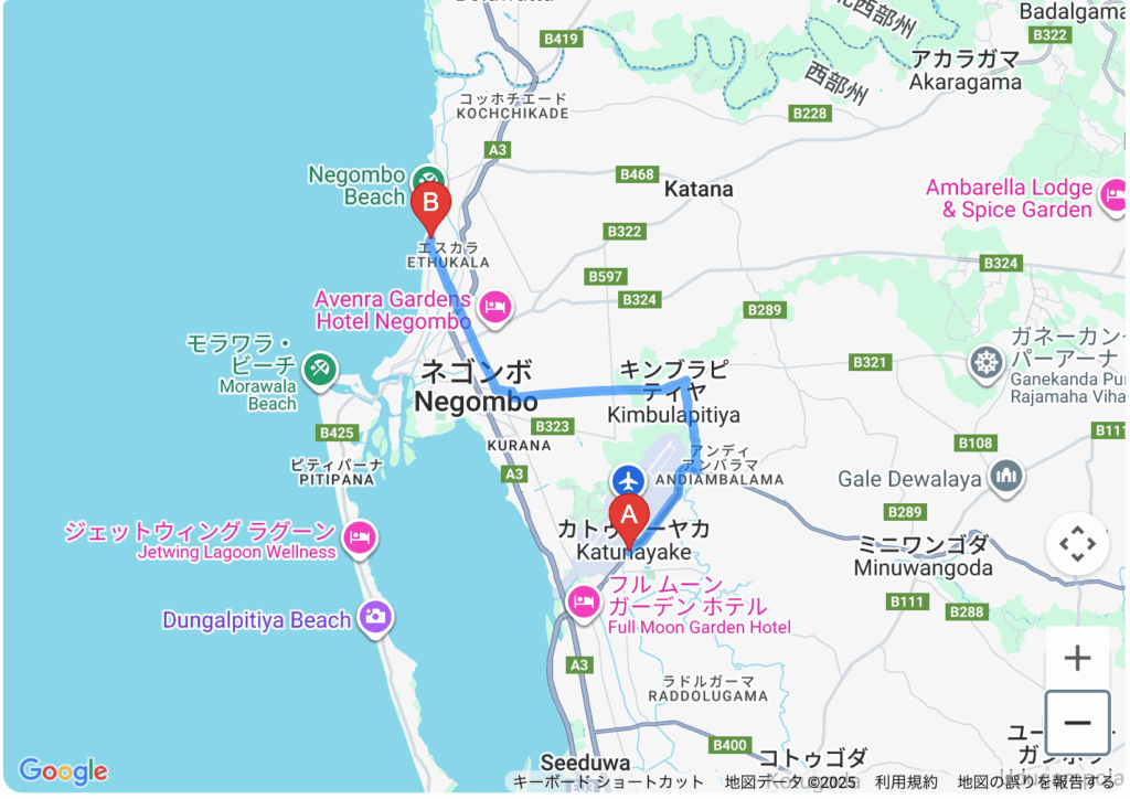 バンダラナイケ国際空港からJetwing Ayurveda Pavilions