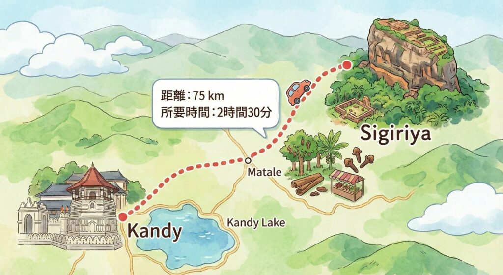 シーギリヤからキャンディ