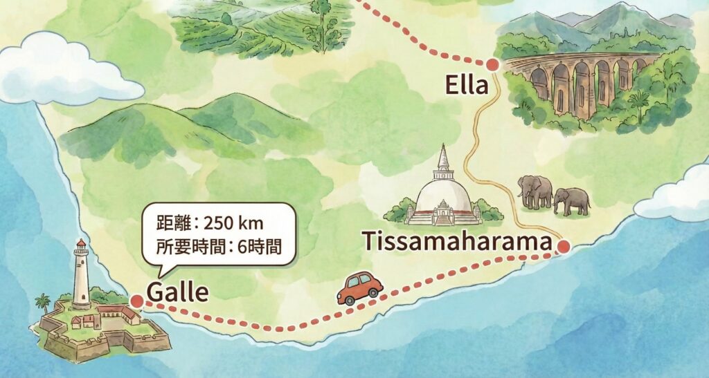 エッラからゴールへの道のり